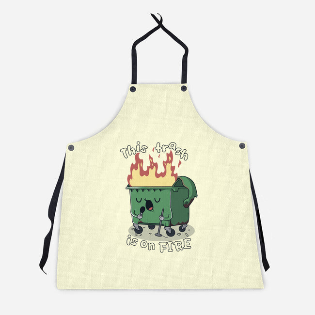 Is On Fire-Unisex-Kitchen-Apron-Claudia