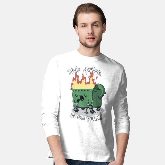 Is On Fire-Mens-Long Sleeved-Tee-Claudia