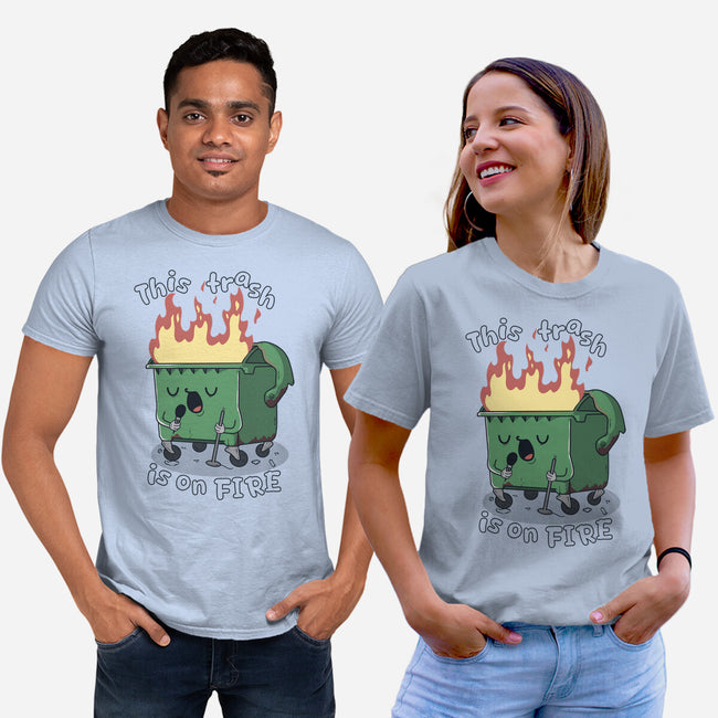 Is On Fire-Unisex-Basic-Tee-Claudia