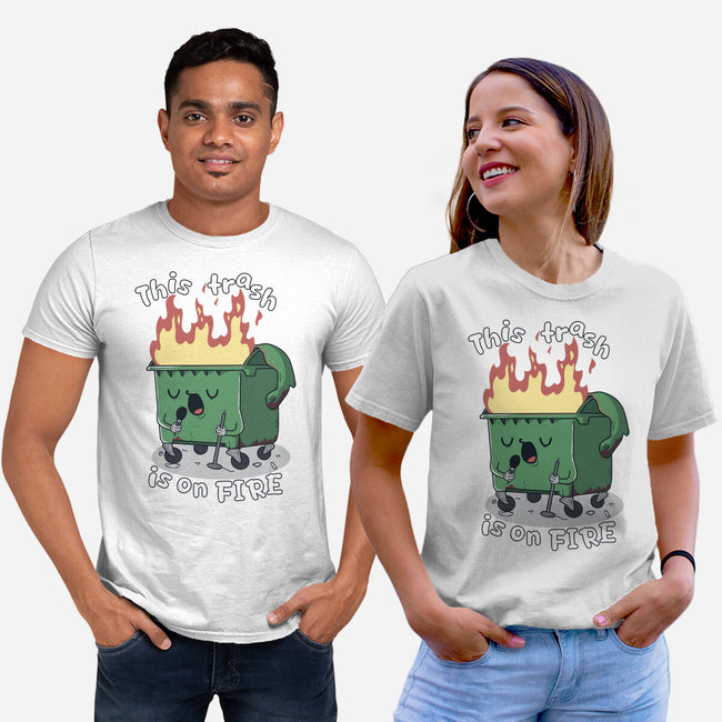 Is On Fire-Unisex-Basic-Tee-Claudia