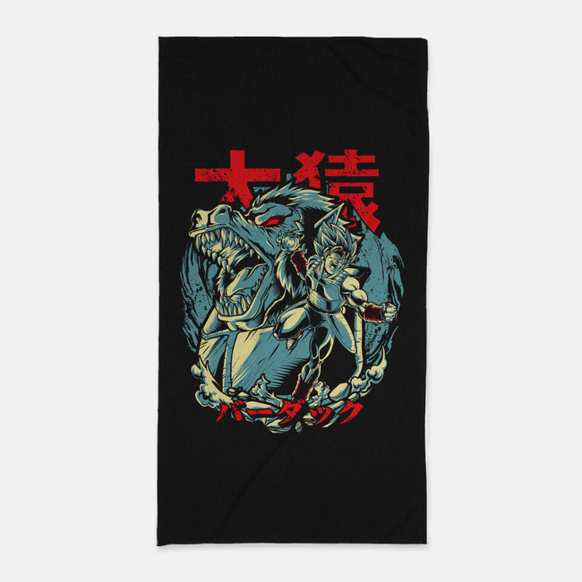 Oozaru Father-None-Beach-Towel-Diego Oliver