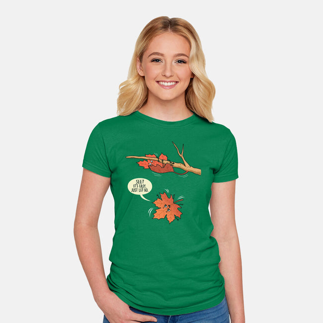 Reluctant Leaf-Womens-Fitted-Tee-Boggs Nicolas