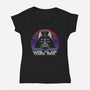 Vintage Dark Side-Womens-V-Neck-Tee-NMdesign