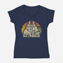 Retro Kessel Runner-Womens-V-Neck-Tee-NMdesign