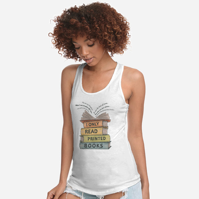 Vintage Reader-Womens-Racerback-Tank-NMdesign