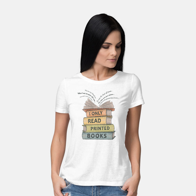 Vintage Reader-Womens-Basic-Tee-NMdesign