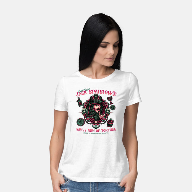 Savvy Rum-Womens-Basic-Tee-glitchygorilla