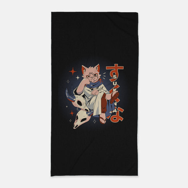 Sukuna Cat-None-Beach-Towel-yumie