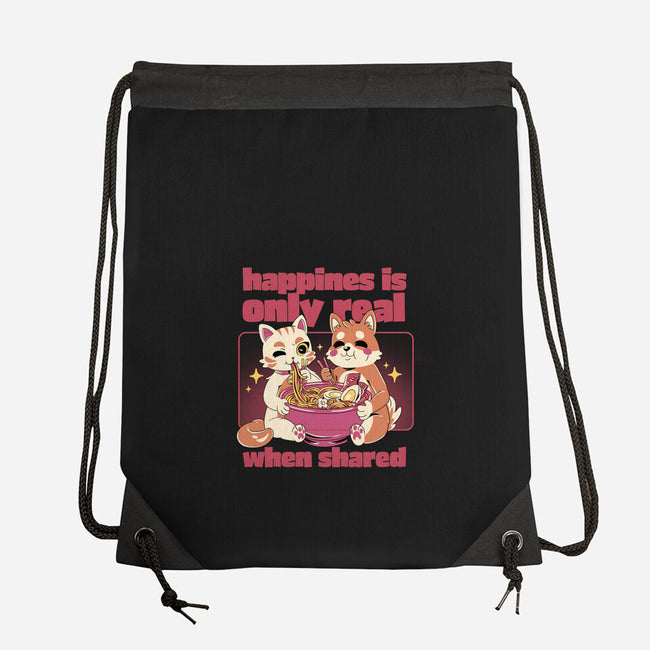 Happiness Shared-None-Drawstring-Bag-yumie