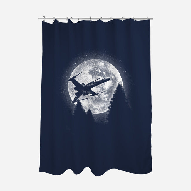 Moonlight Fighter-None-Polyester-Shower Curtain-fanfreak1