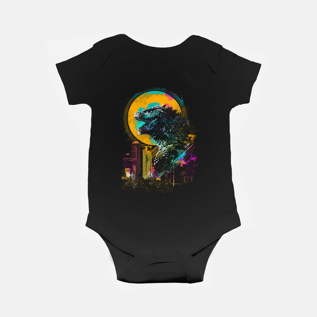 The Mighty Kaiju-Baby-Basic-Onesie-kharmazero