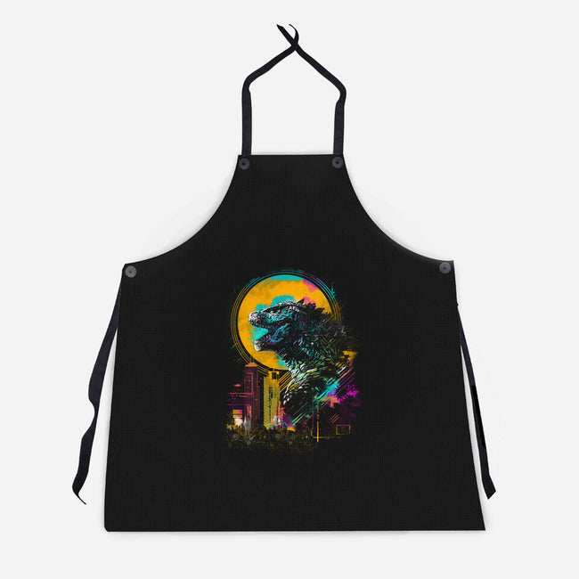 The Mighty Kaiju-Unisex-Kitchen-Apron-kharmazero