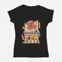 Takoyaki House-Womens-V-Neck-Tee-vp021