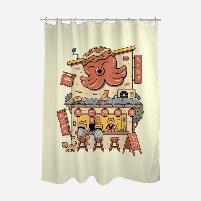 Takoyaki House-None-Polyester-Shower Curtain-vp021