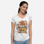 Takoyaki House-Womens-V-Neck-Tee-vp021