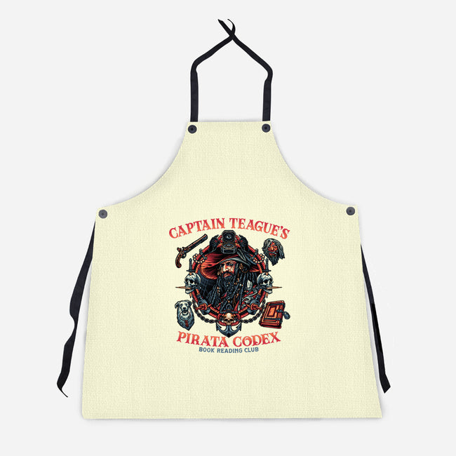 Pirata Codex-Unisex-Kitchen-Apron-glitchygorilla