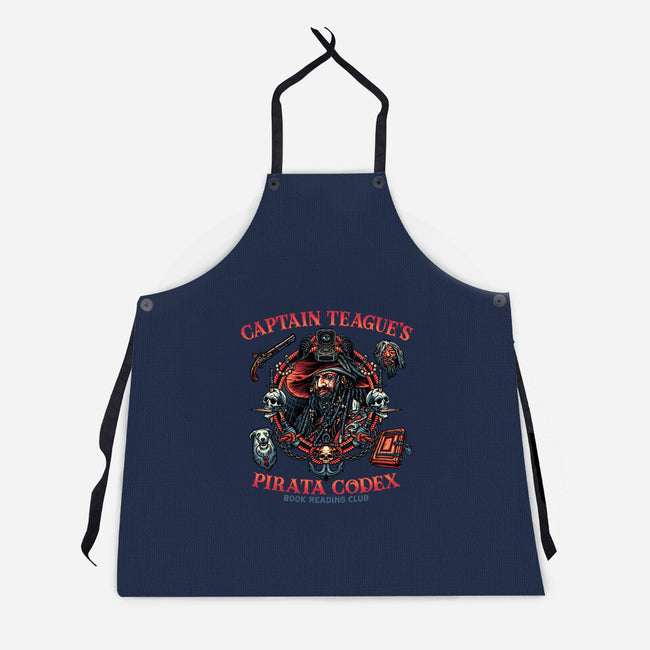 Pirata Codex-Unisex-Kitchen-Apron-glitchygorilla