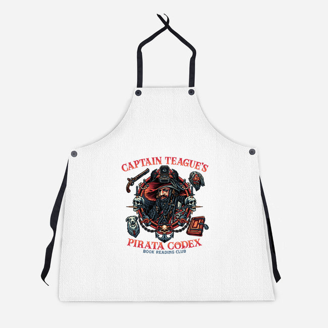 Pirata Codex-Unisex-Kitchen-Apron-glitchygorilla