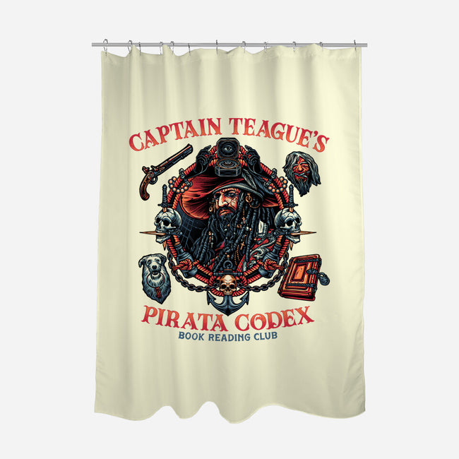 Pirata Codex-None-Polyester-Shower Curtain-glitchygorilla