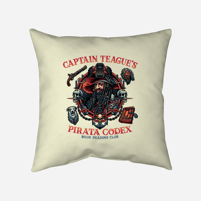 Pirata Codex-None-Removable Cover-Throw Pillow-glitchygorilla