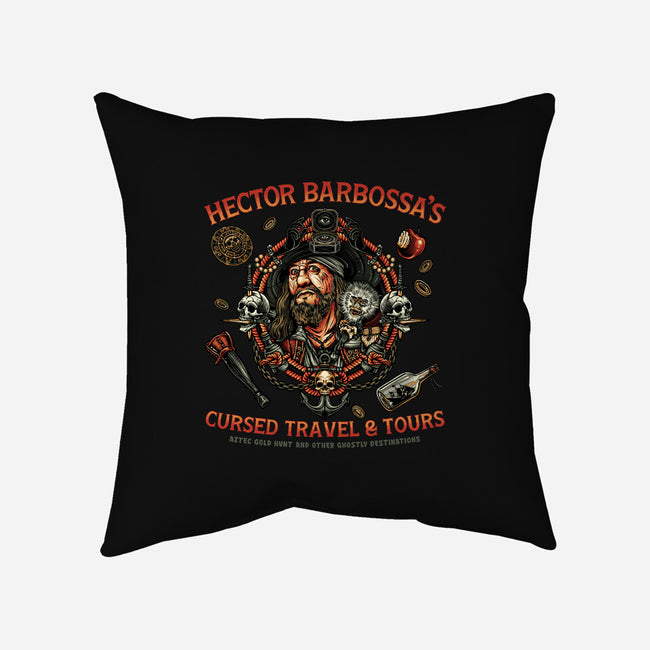 Cursed Travel And Tours-None-Removable Cover w Insert-Throw Pillow-glitchygorilla