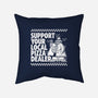 Support Your Local Pizza Dealer-None-Removable Cover-Throw Pillow-demonigote