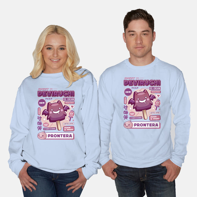 Deviruchi Ice Cream-Unisex-Crew Neck-Sweatshirt-LAGELANTEE