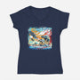 Hoth Painting-Womens-V-Neck-Tee-zascanauta