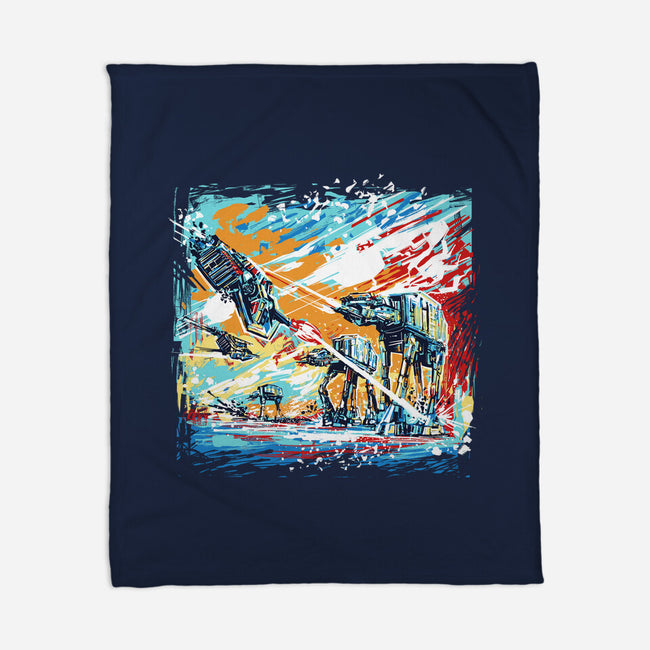 Hoth Painting-None-Fleece-Blanket-zascanauta