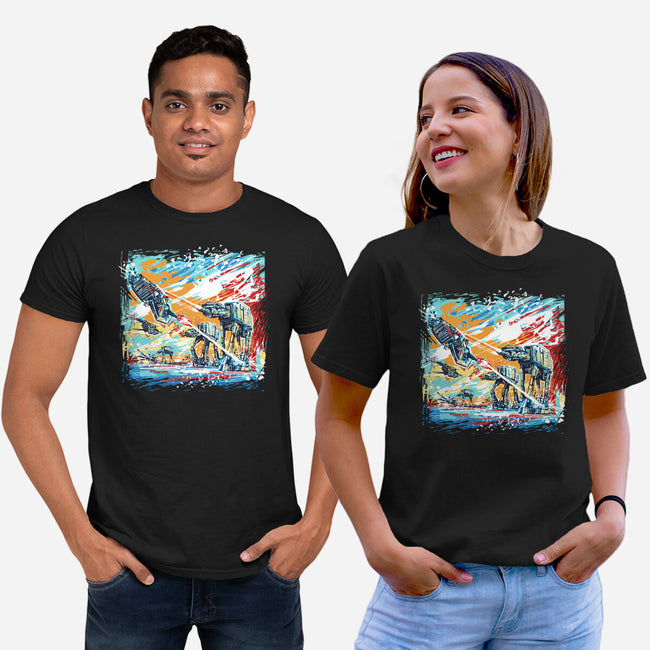 Hoth Painting-Unisex-Basic-Tee-zascanauta