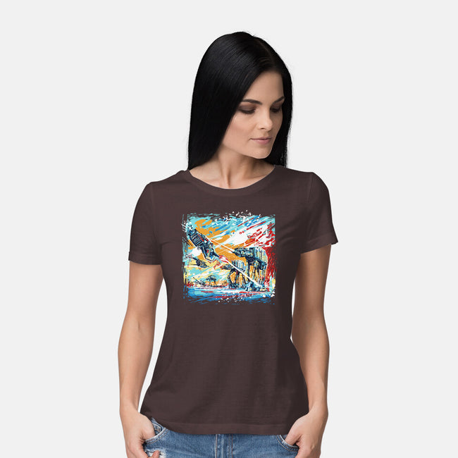 Hoth Painting-Womens-Basic-Tee-zascanauta