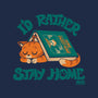 Rather Stay Home-Womens-Fitted-Tee-worlddominationforcats