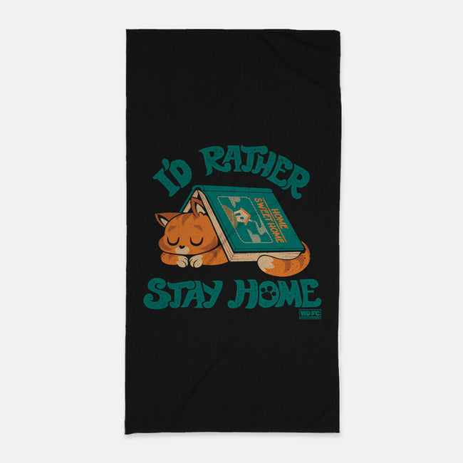 Rather Stay Home-None-Beach-Towel-worlddominationforcats