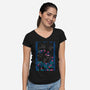 Catris Cat Vintage Game-Womens-V-Neck-Tee-worlddominationforcats