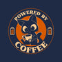 Powered By Coffee Cat-Womens-Basic-Tee-worlddominationforcats