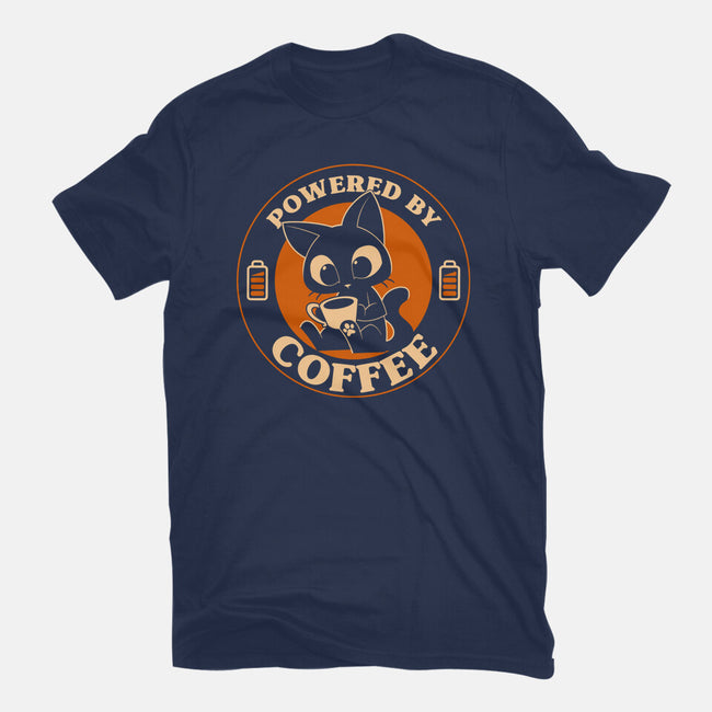 Powered By Coffee Cat-Mens-Premium-Tee-worlddominationforcats