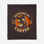 Powered By Coffee Cat-None-Fleece-Blanket-worlddominationforcats