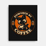 Powered By Coffee Cat-None-Stretched-Canvas-worlddominationforcats