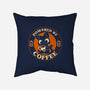 Powered By Coffee Cat-None-Removable Cover w Insert-Throw Pillow-worlddominationforcats