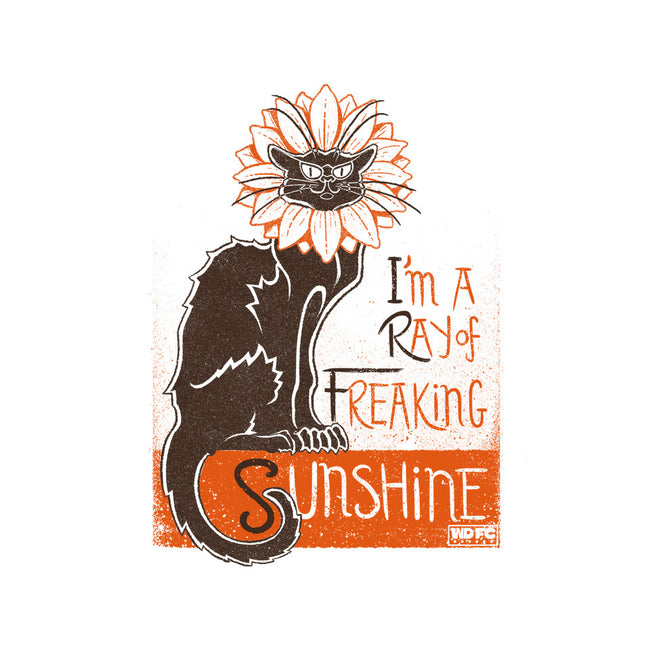 Ray Of Freaking Sunshine Cats-None-Non-Removable Cover w Insert-Throw Pillow-worlddominationforcats