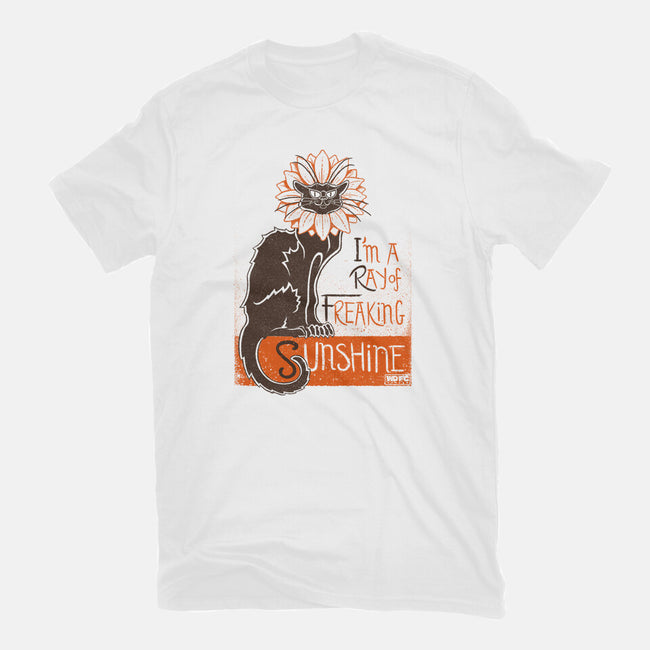 Ray Of Freaking Sunshine Cats-Unisex-Basic-Tee-worlddominationforcats