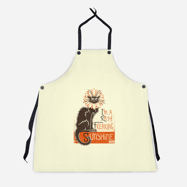 Ray Of Freaking Sunshine Cats-Unisex-Kitchen-Apron-worlddominationforcats