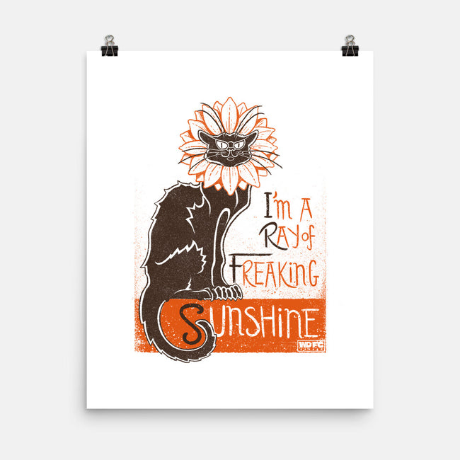 Ray Of Freaking Sunshine Cats-None-Matte-Poster-worlddominationforcats