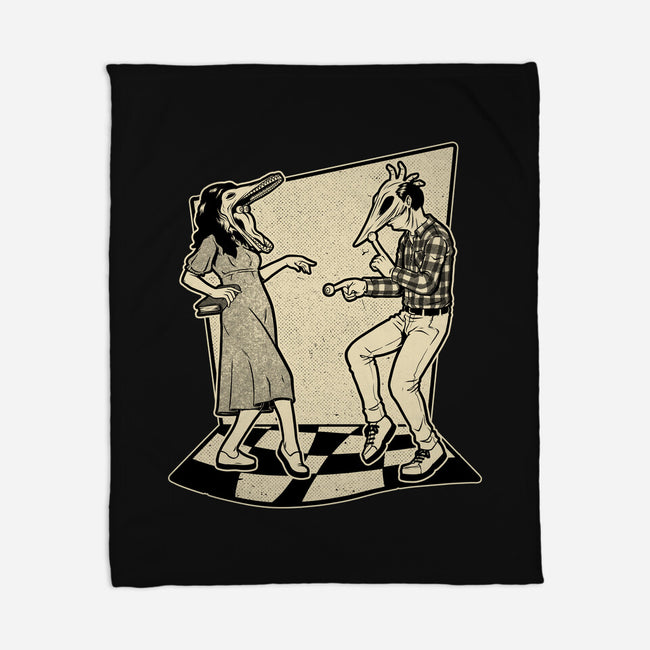 Ghost Couple Dance-None-Fleece-Blanket-Studio Mootant