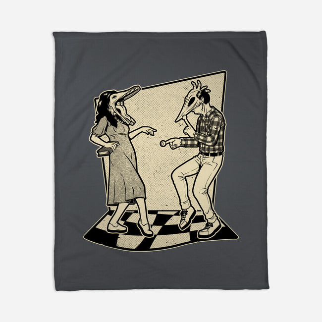 Ghost Couple Dance-None-Fleece-Blanket-Studio Mootant