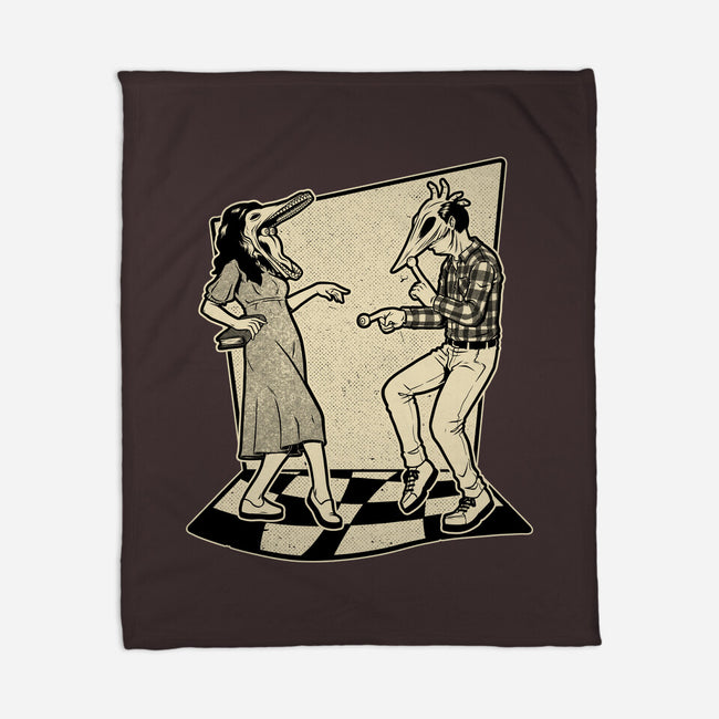 Ghost Couple Dance-None-Fleece-Blanket-Studio Mootant