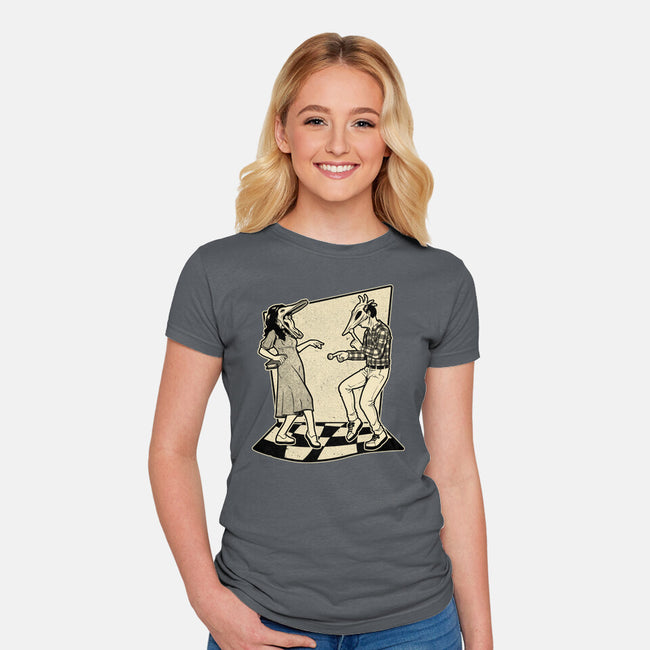 Ghost Couple Dance-Womens-Fitted-Tee-Studio Mootant