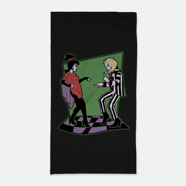 Beetle And Girl Dance-None-Beach-Towel-Studio Mootant