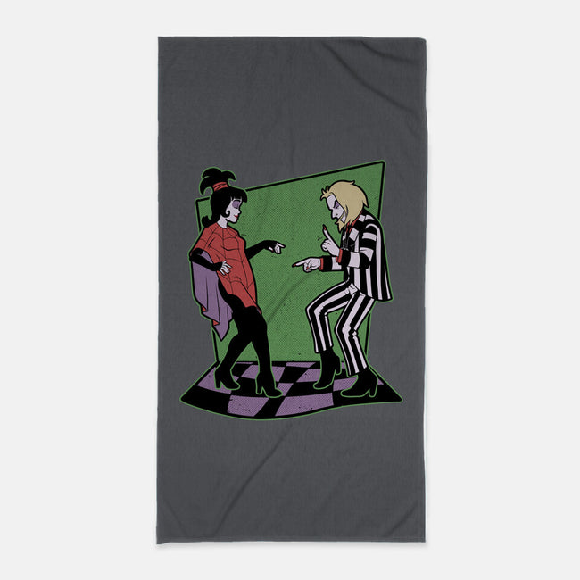 Beetle And Girl Dance-None-Beach-Towel-Studio Mootant