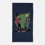 Beetle And Girl Dance-None-Beach-Towel-Studio Mootant